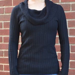 It’s Our Time SzM Black Cowlneck Long Sleeve Shirt